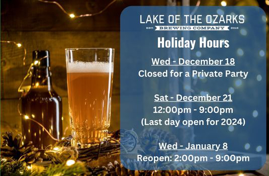 LOZ Brewing Holiday Hours